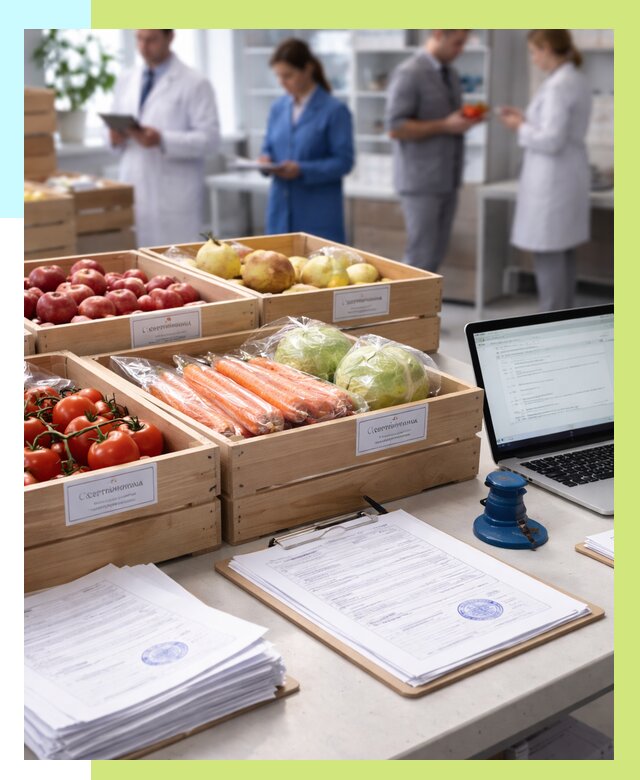 Сертификация овощей и фруктов в Партизанске от 9123 р. | Алешин-Прт