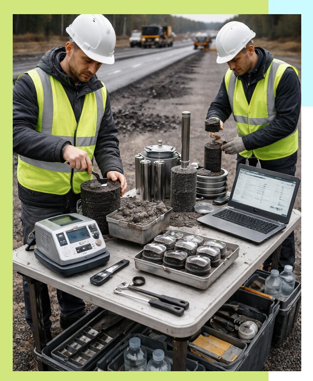 Сертификация асфальта: испытания и подтверждение в Партизанске