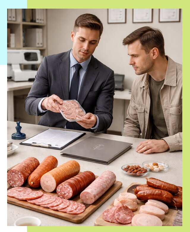 Сертификация колбасных изделий в Партизанске от 8050 р. | Алешин-Прт