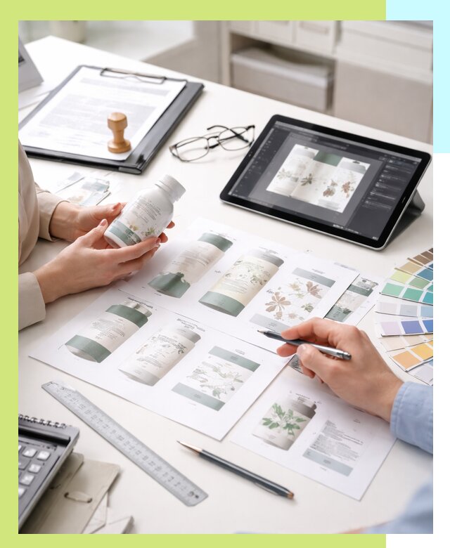 Профессиональная разработка дизайна и текста этикетки продукции в Партизанске