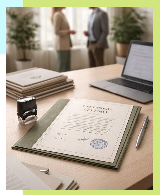 Сертификат без ГМО в Партизанске от 8050 р. оформить срочно Алешин-Прт