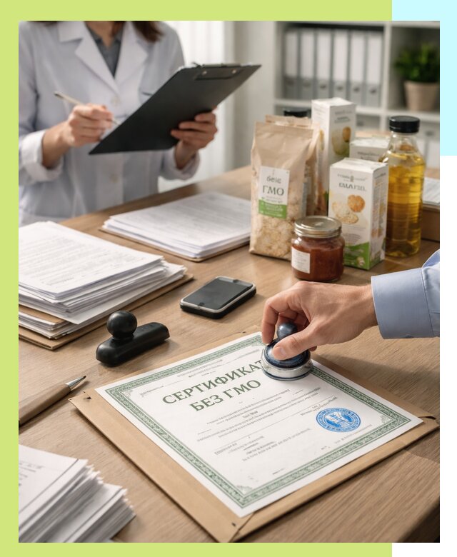 Получение сертификата Без ГМО для продукции в Партизанске